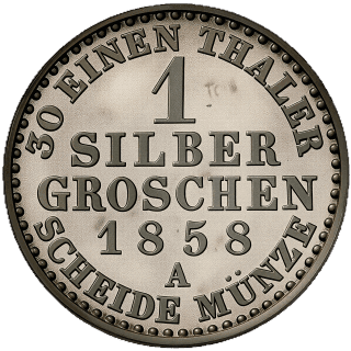 Schwarzburg-Sondershausen Schwarzburg-Sondershausen 1 silbergroschen, 1846-1870 coin 2