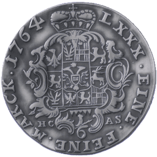 Schwarzburg-Sondershausen Schwarzburg-Sondershausen ⅙ thaler, 1764 coin 2