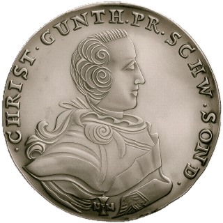 Schwarzburg-Sondershausen Schwarzburg-Sondershausen ⅓ thaler, 1763-1764 coin 1