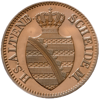 Saxe-Altenburg Saxe-Altenburg 1 pfennig, 1843 coin 1