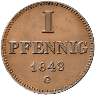 Saxe-Altenburg Saxe-Altenburg 1 pfennig, 1843 coin 2