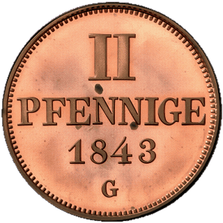 Saxe-Altenburg Saxe-Altenburg 2 pfennig, 1843 coin 2