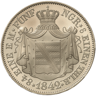 Saxe-Altenburg Saxe-Altenburg ⅙ thaler, 1841-1842 coin 2