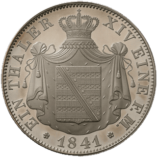 Saxe-Altenburg Saxe-Altenburg 1 thaler, 1841 coin 2