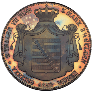 Saxe-Altenburg Saxe-Altenburg 2 thaler, 1852 coin 2