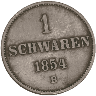 Oldenburg Oldenburg 1 schwaren, 1854-1856 coin 2