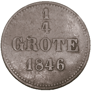 Oldenburg Oldenburg ¼ grote, 1846 coin 2