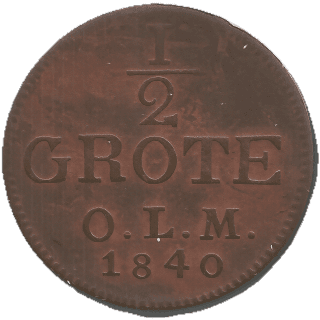Oldenburg Oldenburg ½ grote, 1840 coin 2
