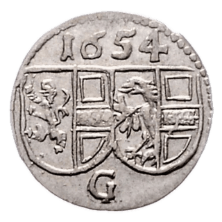 Salzburg Salzburg 1 pfennig, 1654 coin 1