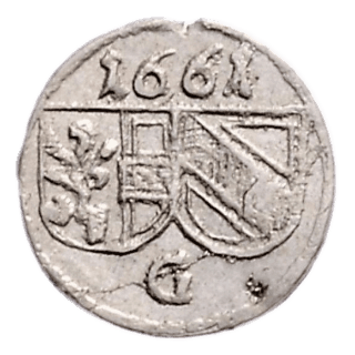Salzburg Salzburg 1 pfennig, 1655-1668 coin 1