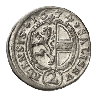Salzburg Salzburg 2 kreuzer, 1674-1676 coin 2